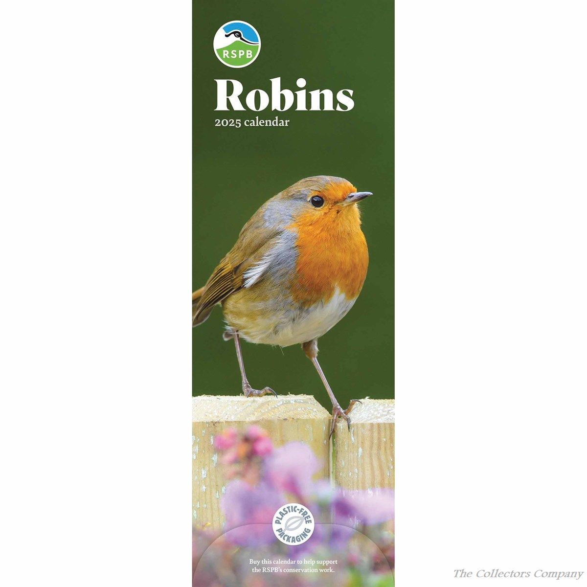 RSPB Robins Slim Calendar 2025