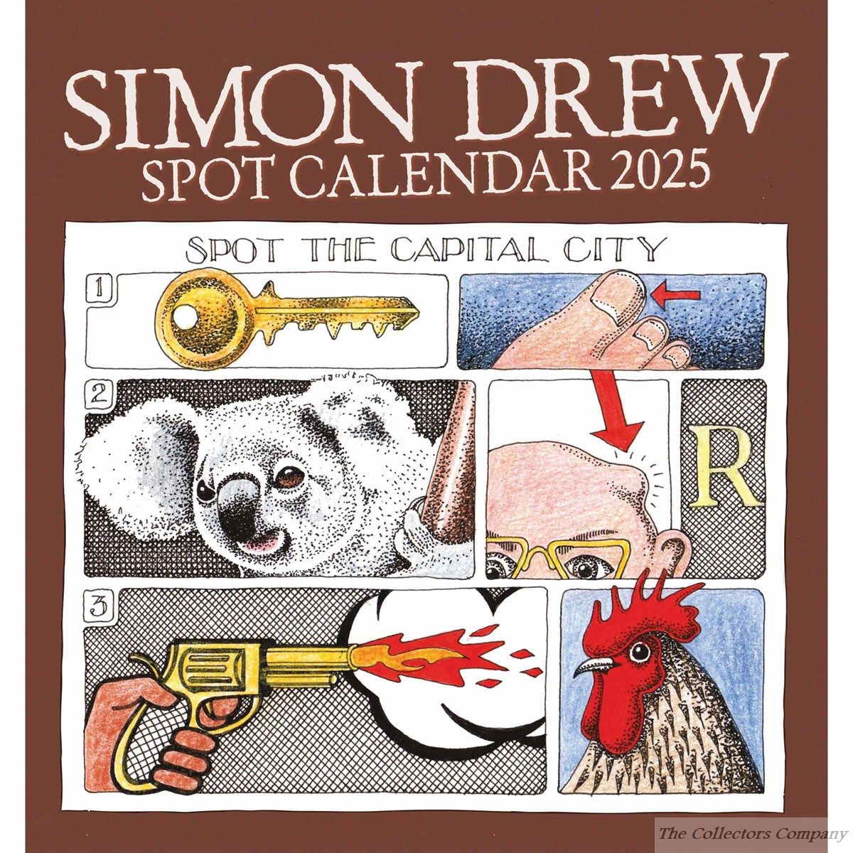 Simon Drew Easel Desk Calendar 2025