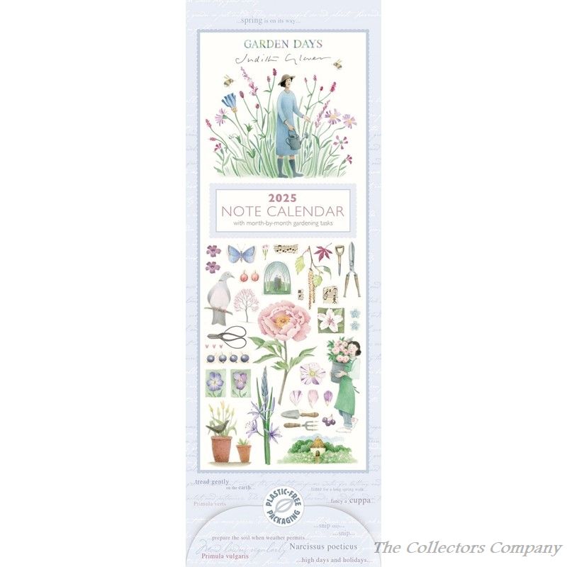 Judith Glover Garden Days Slim Calendar 2025