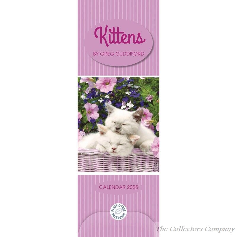 Kittens by Greg Cuddiford Slim Calendar 2025