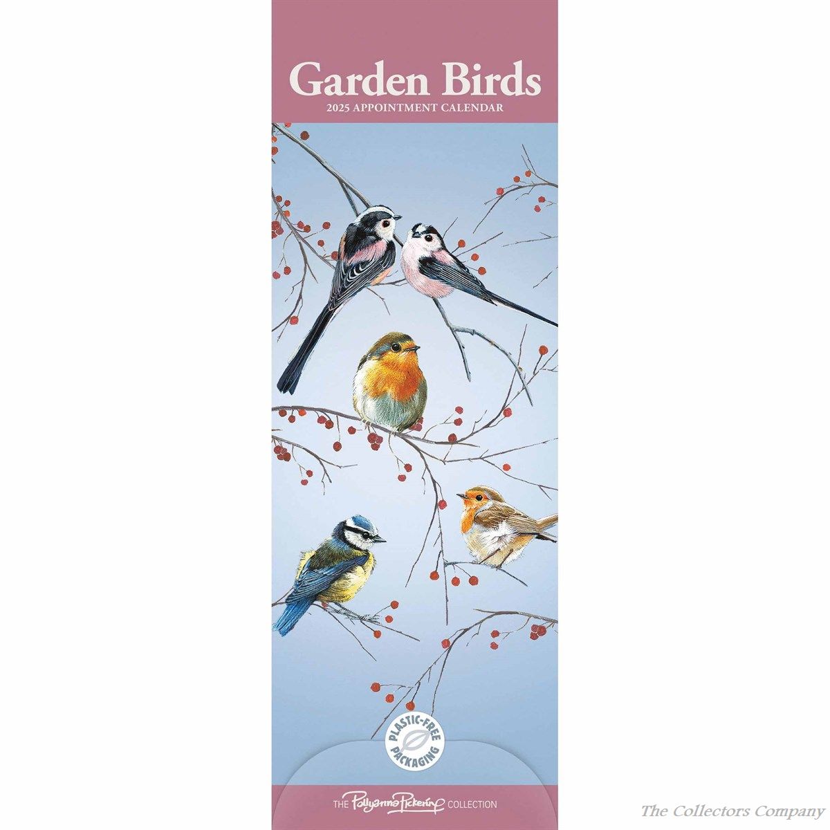 Garden Birds by Pollyanna Pickering Slim Calendar 2025