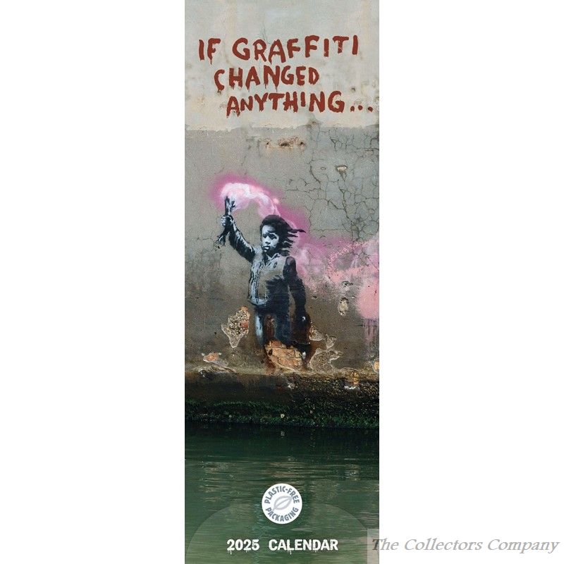 Banksy If Graffiti Changed Anything Slim Calendar 2025,