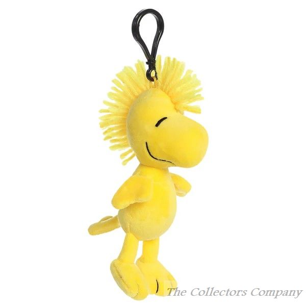 Peanuts Woodstock Keyclip by Aurora World, 40479. Soft cuddly toy keyring