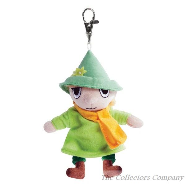 Snufkin from Moomin Keyclip by Aurora World, 60154. Soft cuddly toy keyring