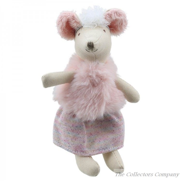 Wilberry Collectables, Girl Mouse Soft Toy by The Puppet Company, WB001508. Cuddly toy