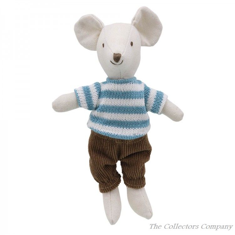 Wilberry Collectables, Boy Mouse Soft Toy by The Puppet Company, WB001510. Cuddly toy