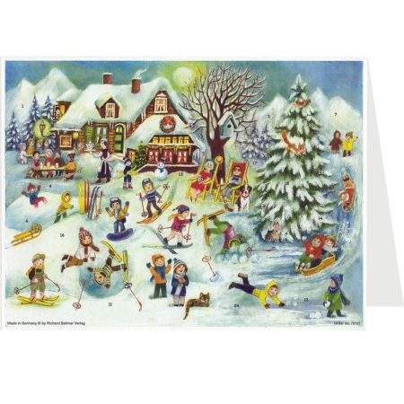 Richard Sellmer Advent Calendar Card Fun Skiing 40131