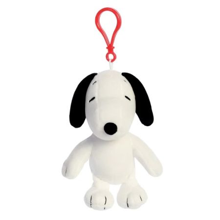 Peanuts Snoopy Keyclip by Aurora World, 40478. Soft cuddly toy keyring