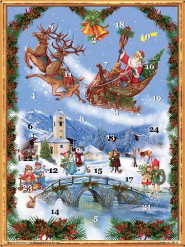 Richard Sellmer Advent Calendar Santa Claus in a Sleigh 70133