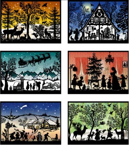 Coppenrath Miniature Silhouette Advent Calendar Cards 72575