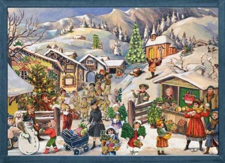 Richard Sellmer Advent Calendar A Mountain Village in Snow 70105