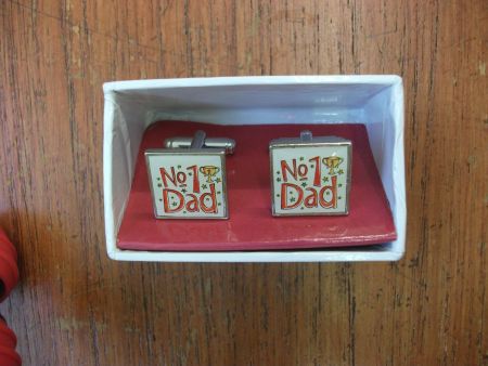 No1 Dad Cufflinks by Blue Eyed Sun BE183D