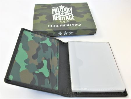 HM1794 Lancaster Bomber Leather Aviation Card Wallet Military Heritage Co by Harvey Makin