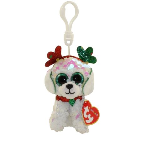 TY Sugar Dog Flippable Key Clip 35312 