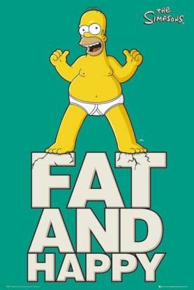 The Simpsons Fat and Happy Homer Poster FP2487