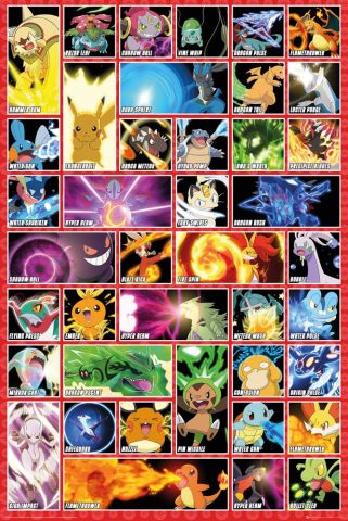 Pokemon Moves Maxi Poster FP4273