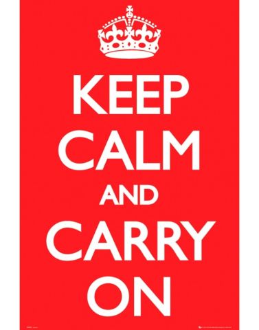 Keep Calm and Carry On Poster GB Eye