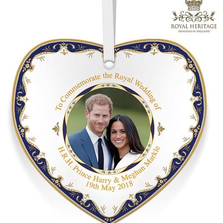 Harry & Meghan China Heart Hanging Plaque LP18087