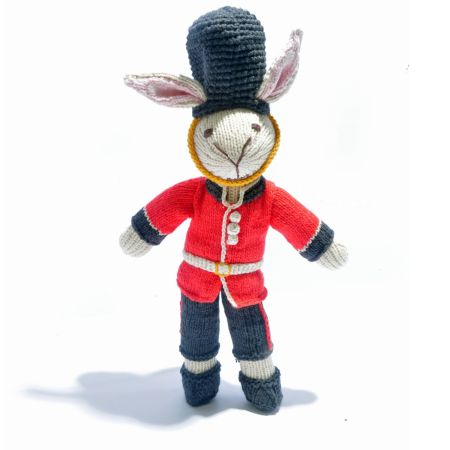 Rabbit Guardsman Knitted Toy ChunkiChilli