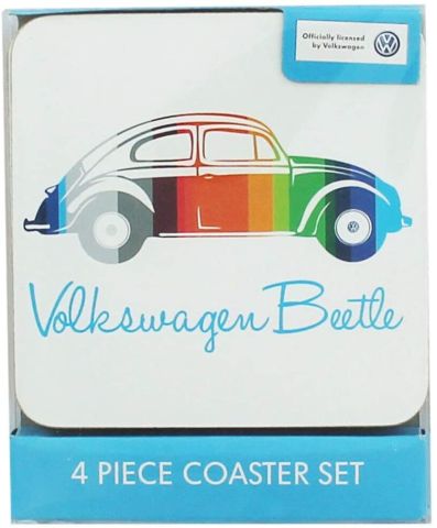 Volkswagen Coaster Set - Beetle Multicoloured design