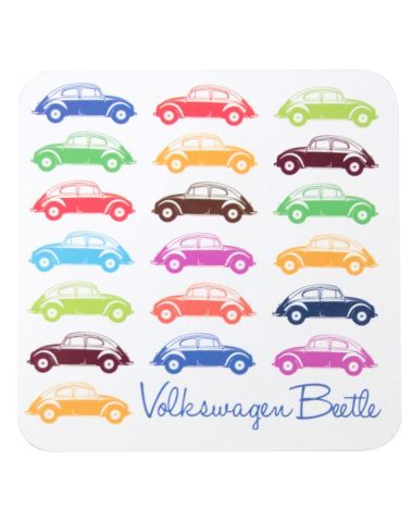 Volkswagen Coaster Set Multicoloured Beetle design