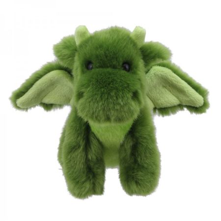 Wilberry Mini Soft Toy, Green Dragon by The Puppet Company, WB005042