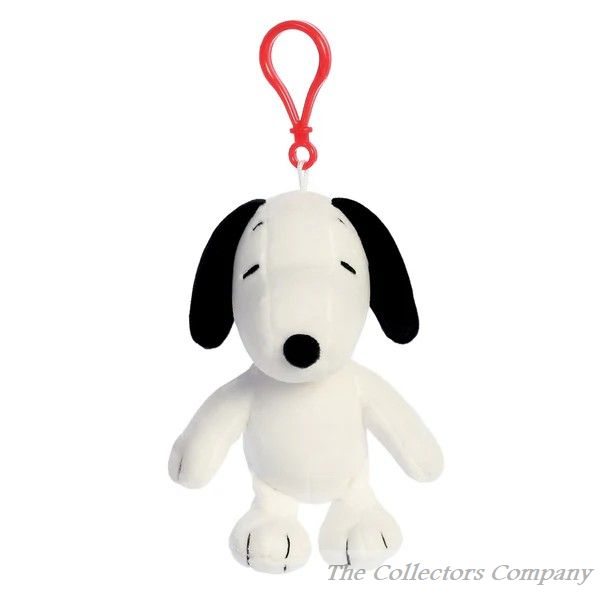 Peanuts Snoopy Keyclip by Aurora World, 40478. Soft cuddly toy keyring