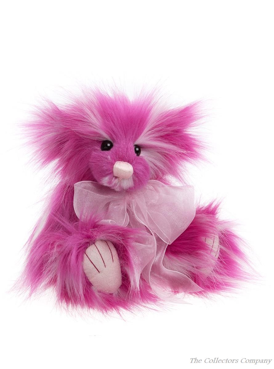 Charlie Bears Raspberry Cupcake, Plush Teddy Bear, CB256123O. Soft cuddly toy