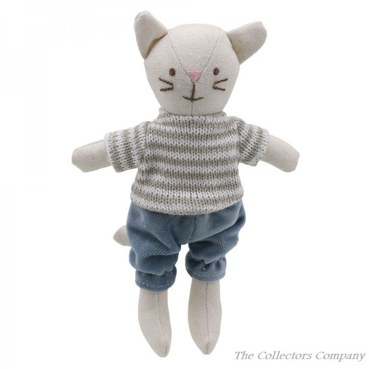 Wilberry Collectables, Boy Cat Soft Toy by The Puppet Company, WB001503. Cuddly toy