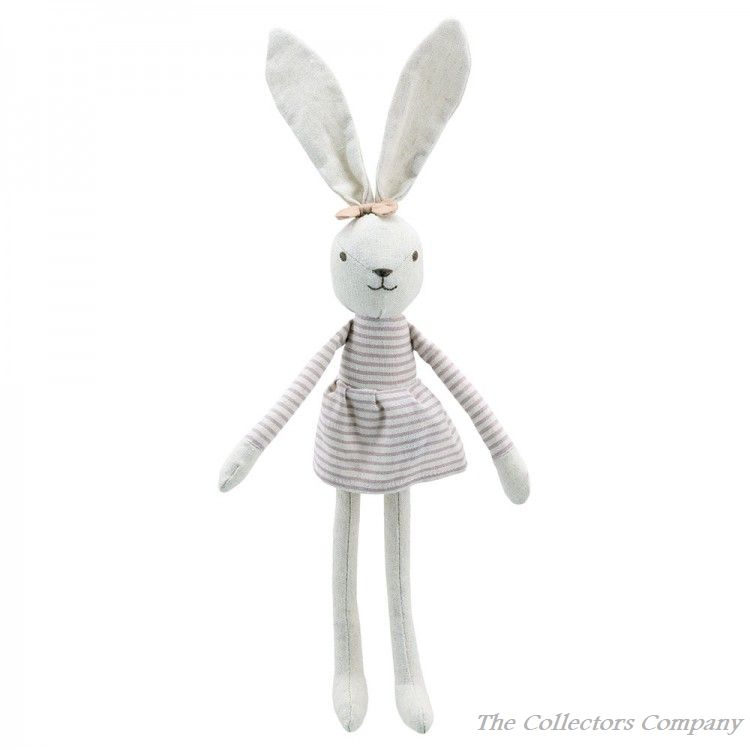 Wilberry Linen, Girl Hare Soft Toy by The Puppet Company, WB004221. Cuddly toy