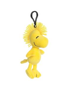 Peanuts Woodstock Keyclip by Aurora World, 40479. Soft cuddly toy keyring