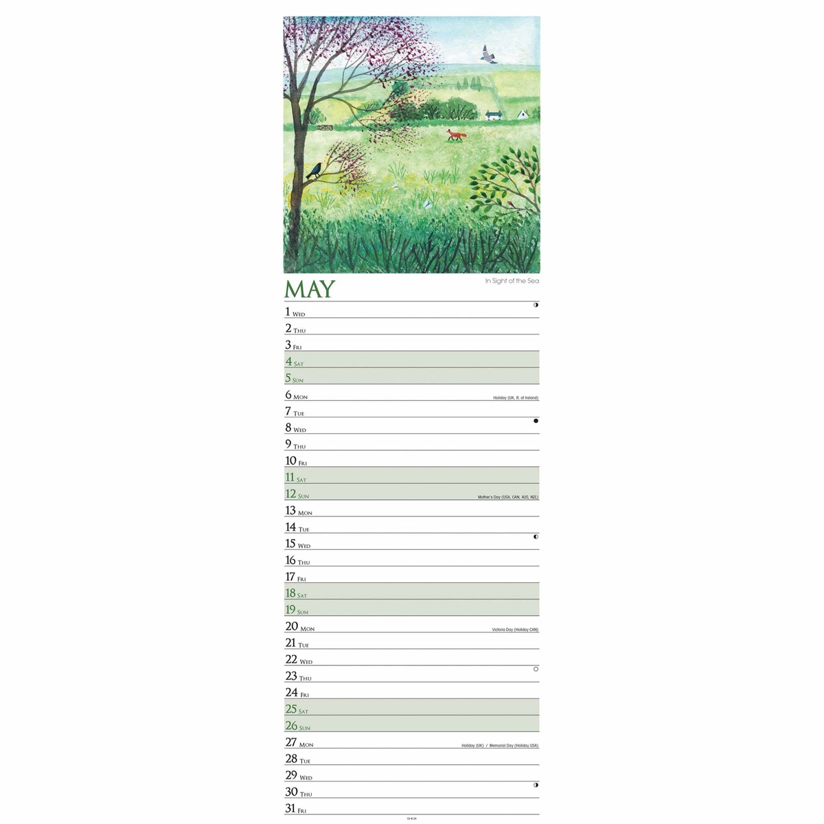 Jo Grundy Country Days Slim Calendar 2024 by Carousel Calendars 240452