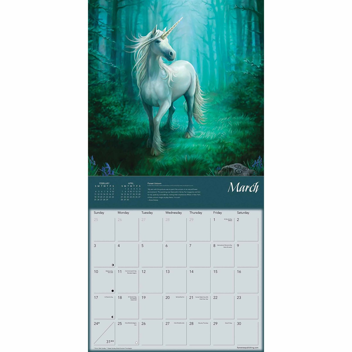 Anne Stokes Unicorns Wall Calendar 2024, 240960