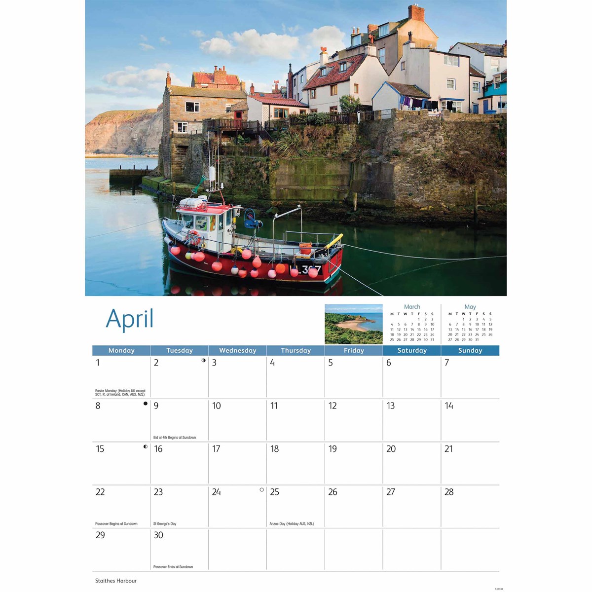 Yorkshire Coast A4 Calendar 2024 by Carousel Calendars 240051