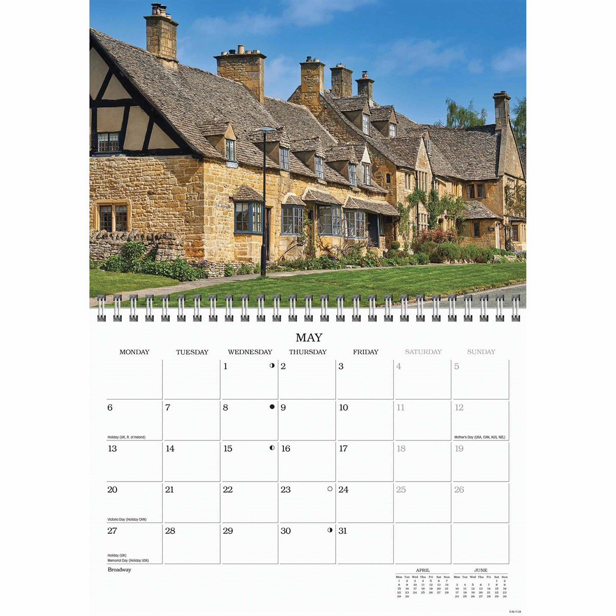 Cotswolds A5 Calendar 2024