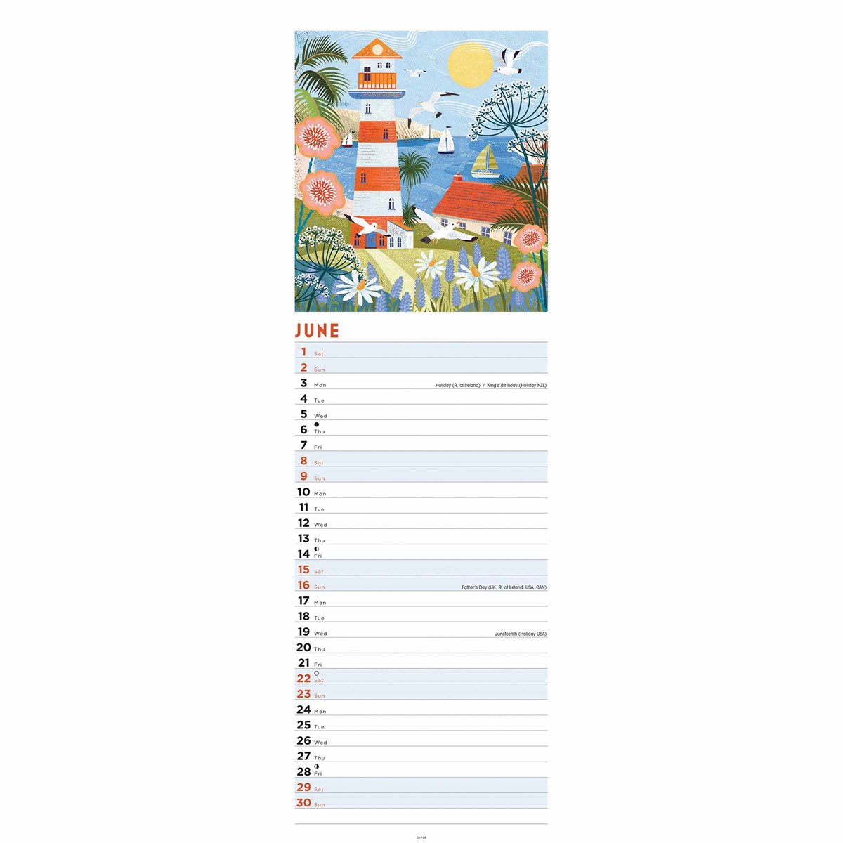 Seaside Days Slim Calendar 2024 by Carousel Calendars 240839