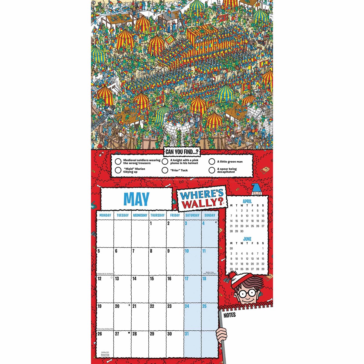 Where's Wally Calendar 2025, Carousel Calendars 250369